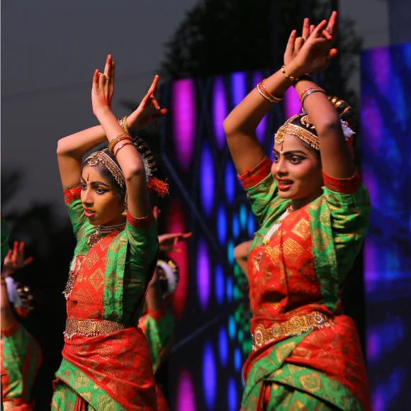 Student cultural performance pictured on the school website